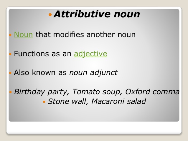 attributive noun