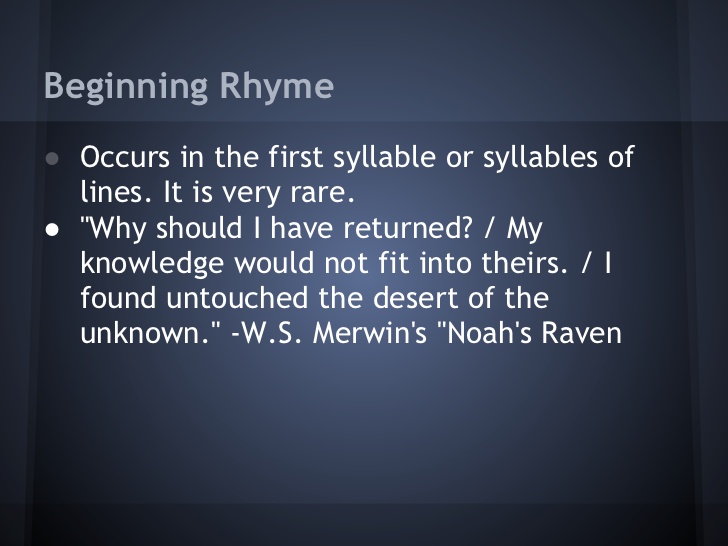 beginning rhyme