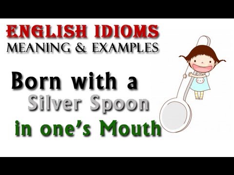 born with a silver spoon in one’s mouth