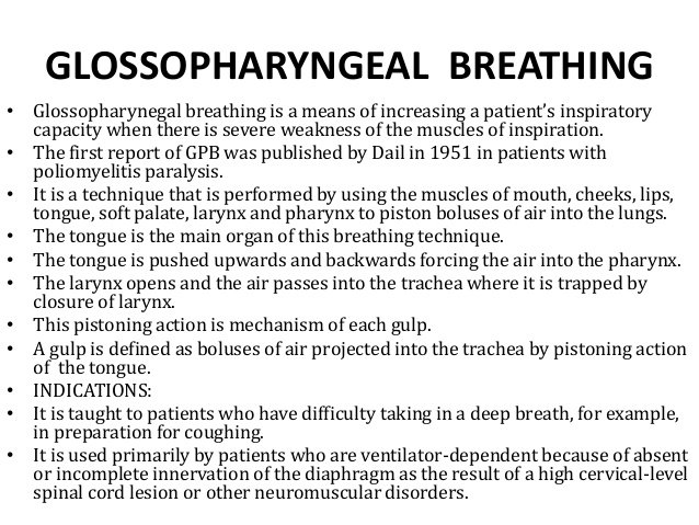glossopharyngeal breathing