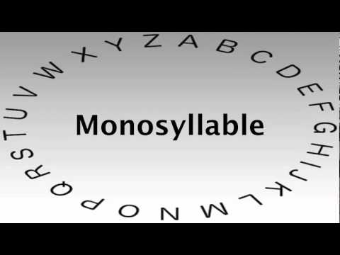 monosyllable