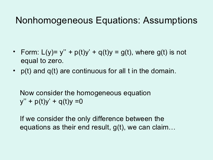 non-homogenous