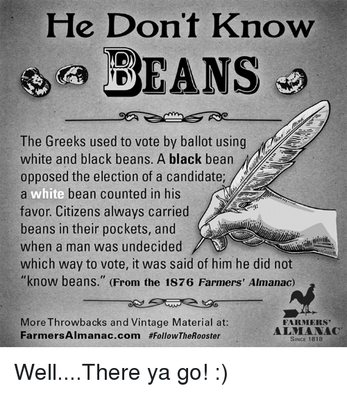 not know beans