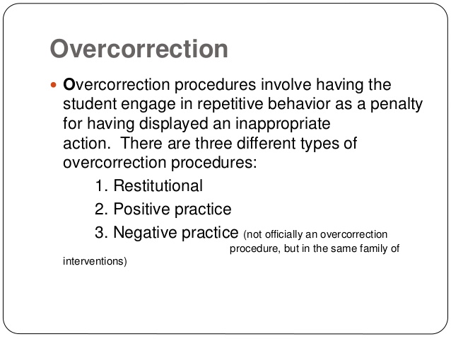 over-correction
