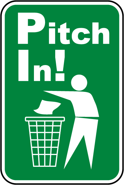 pitch in