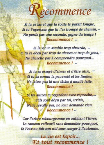 recommence