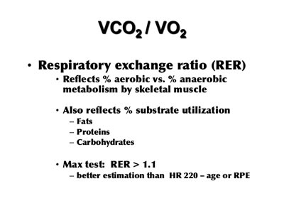 respiratory exchange ratio