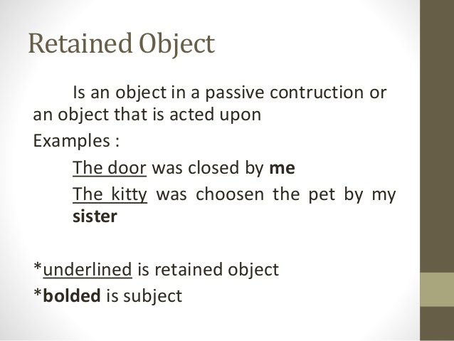 retained object complement