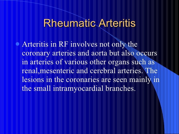 rheumatic arteritis