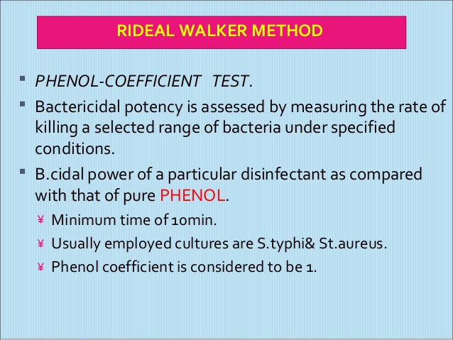 rideal-walker coefficient