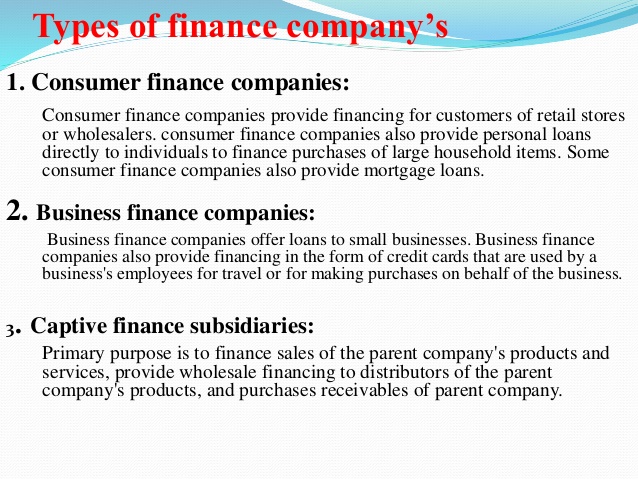 sales finance company