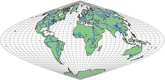 sanson-flamsteed projection