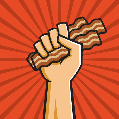 save one's bacon