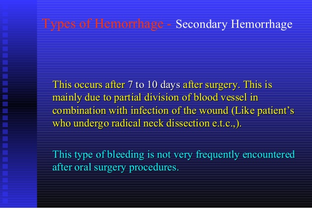 secondary hemorrhage