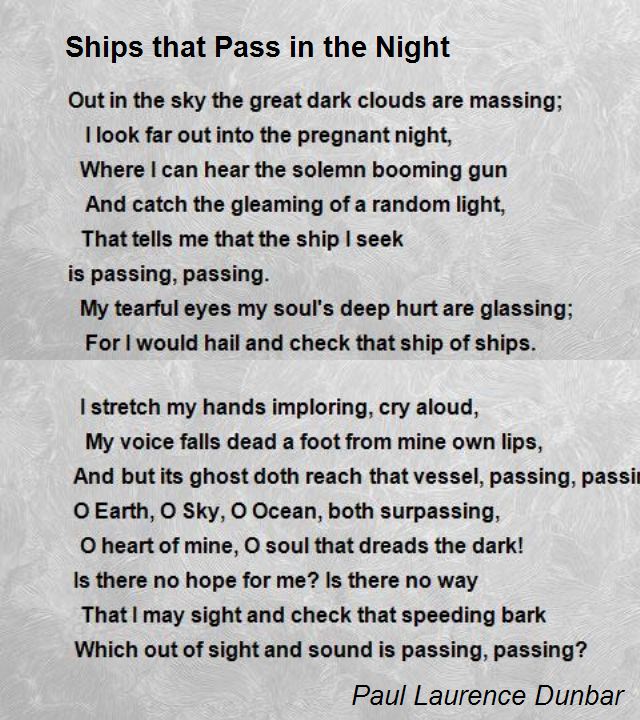 ships that pass in the night