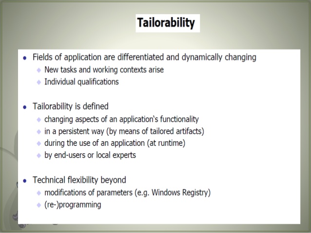 tailorability