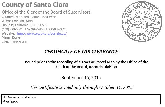 tax certificate