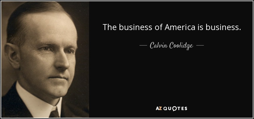 the business of america is business