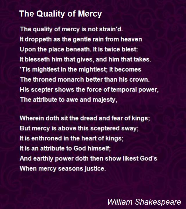 the quality of mercy is not strained