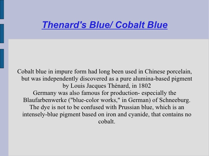 thenard's blue
