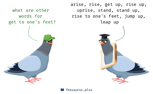 to one's feet