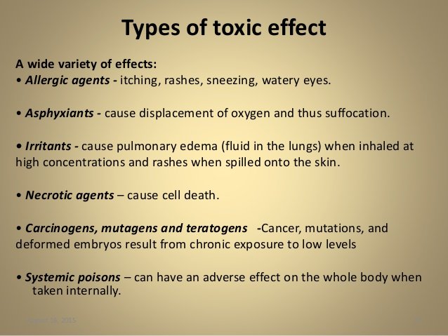 toxic effect