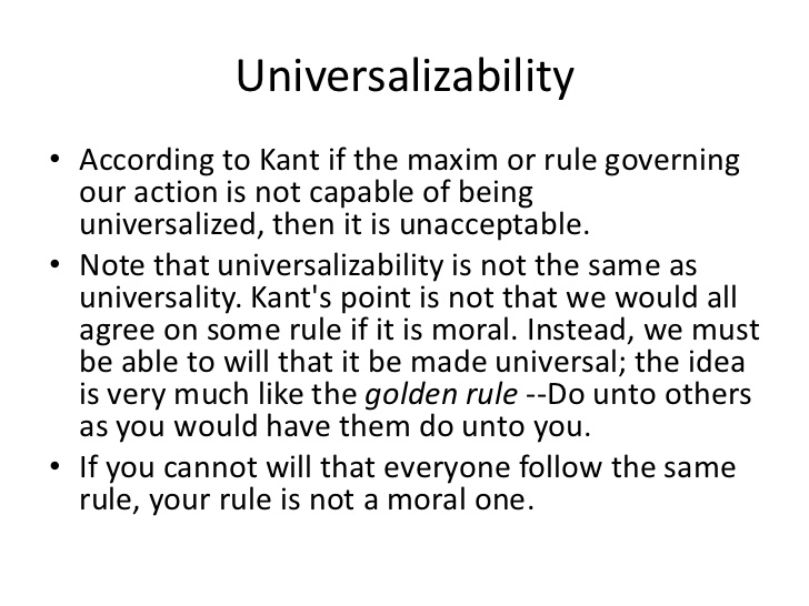 universalizability