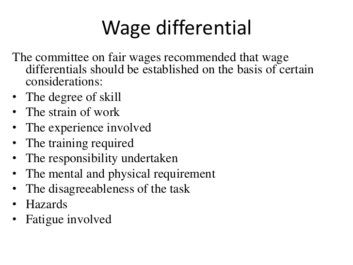 wage differential