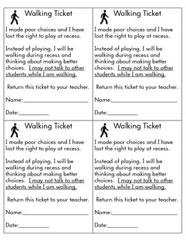 walking ticket