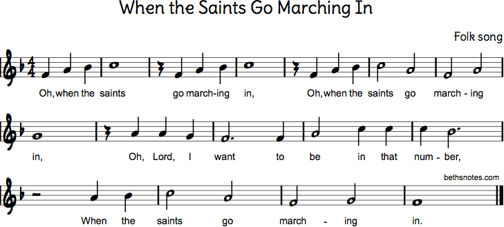 when the saints go marching in