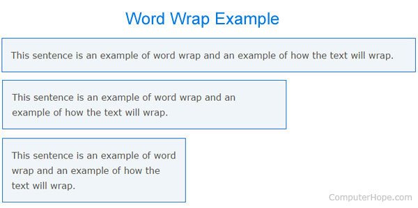 word wrapping