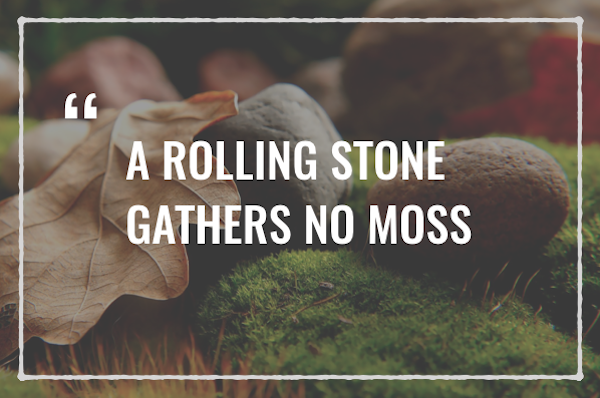 a rolling stone gathers no moss
