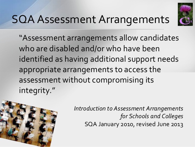 assessment arrangements