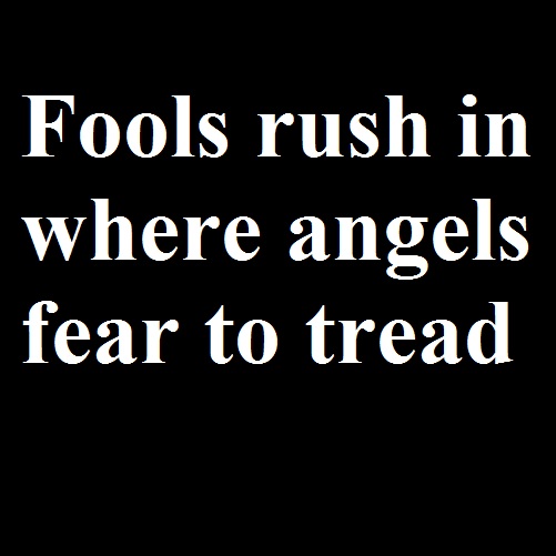 fools rush in where angels fear to tread