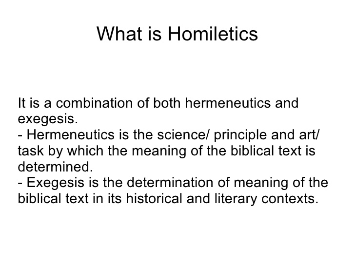 homiletics