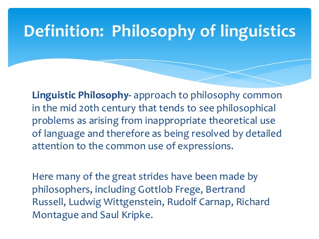 linguistic philosophy