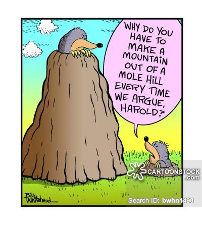 make a mountain out of a mole-hill
