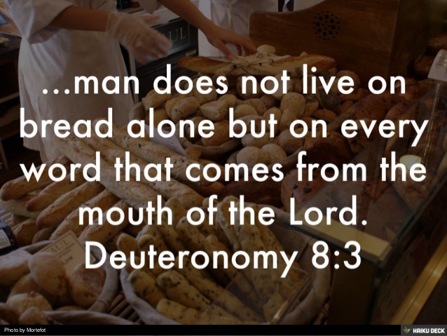 man does not live by bread alone