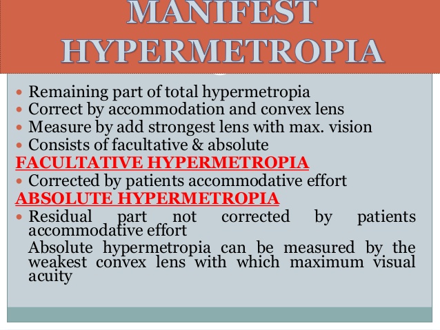 manifest hyperopia