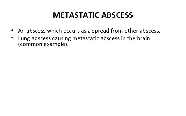 metastatic abscess