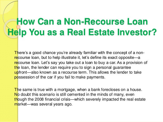 nonrecourse loan