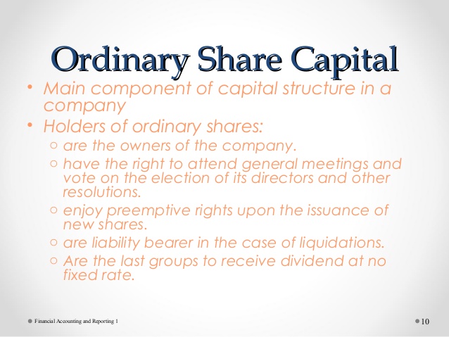 ordinary share