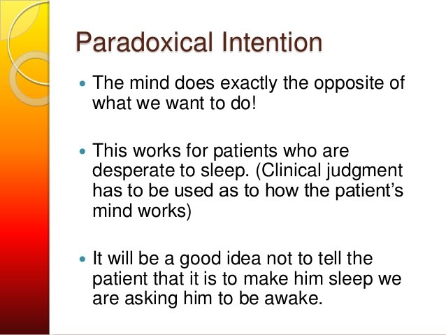 paradoxical intention