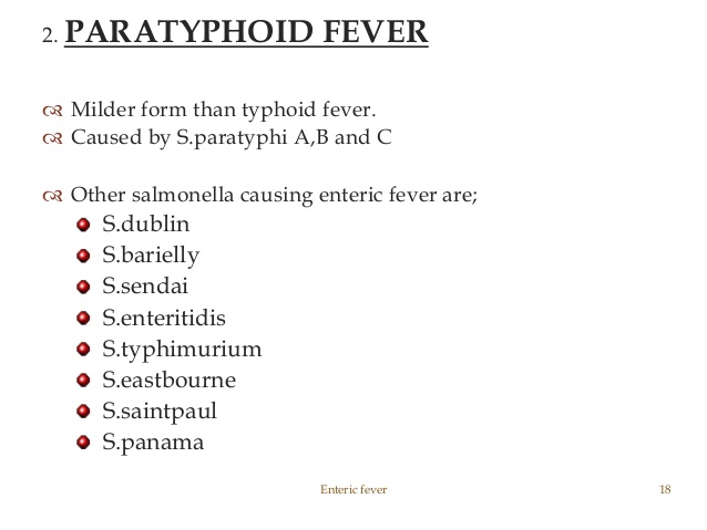 paratyphoid fever