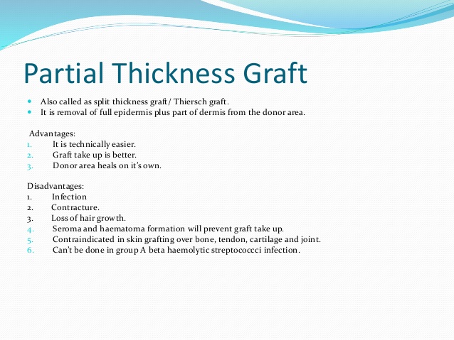 partial-thickness graft