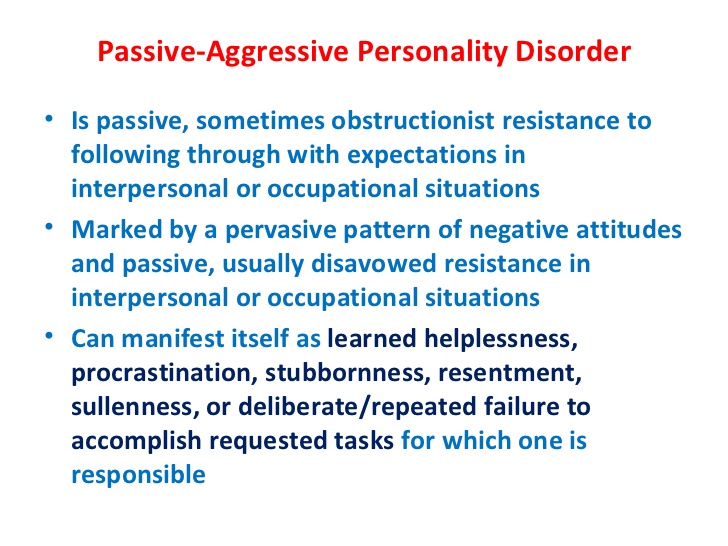 passive-aggressive personality
