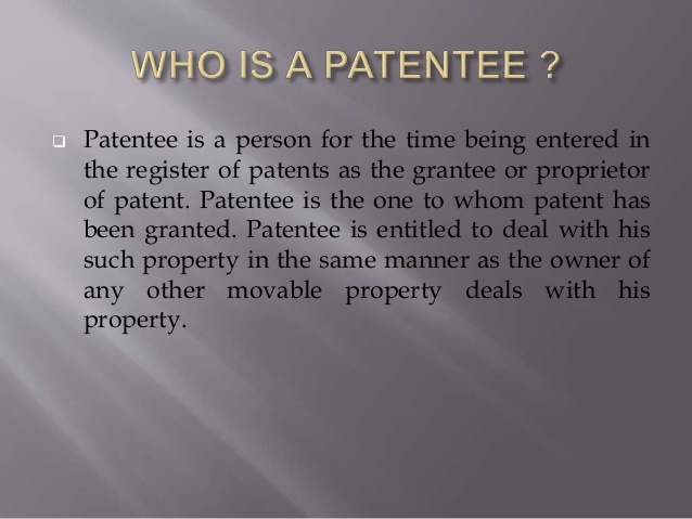 patentee