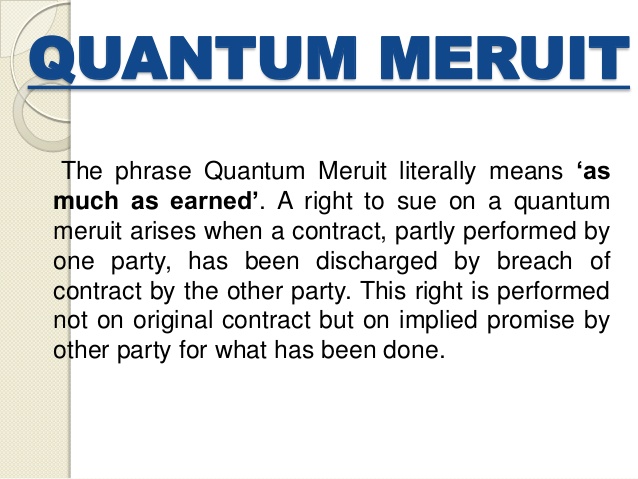 quantum meruit