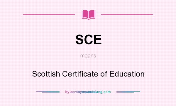 scottish certificate of education