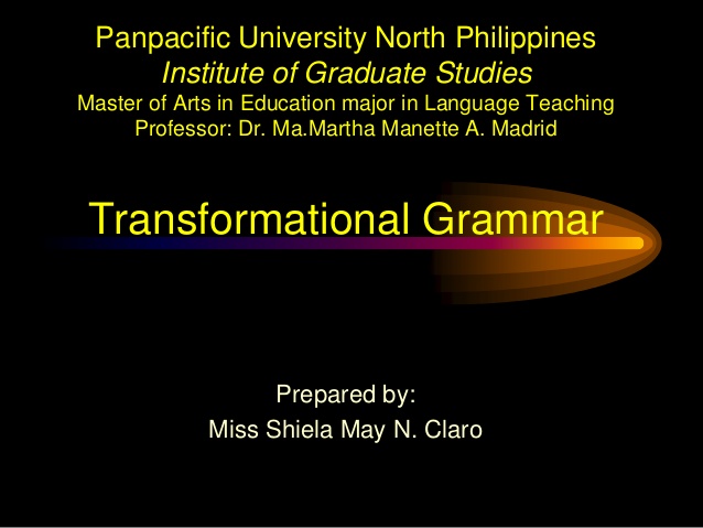 transformational grammar